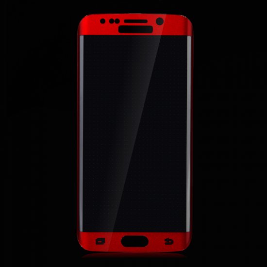 0.4mm Electroplating Tempered Glass Screen Protector for SAMSUNG S6 Edge Red
