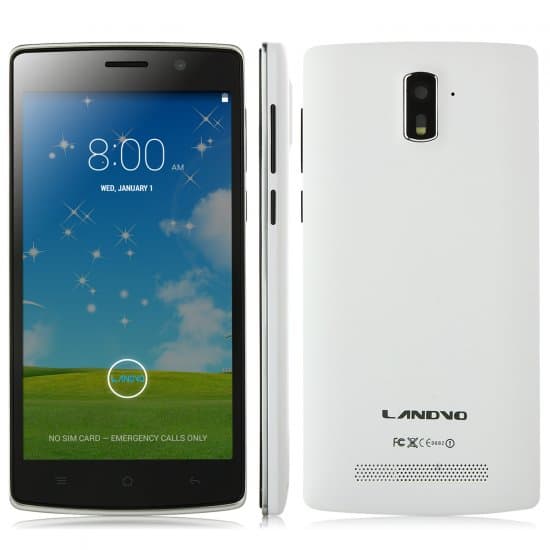 LANDVO L200 Smartphone Android 4.4 MTK6582 5.0 Inch QHD Screen 3G Smart Wake Up White