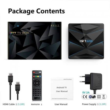 HK1 Super Android 9.0 Smart TV BOX Google Assistant 4G 64G RK3318 4K 3D Utral HD TV Wifi Play Store Free Apps Fast Set top Box