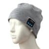 FINGO Warm Beanie Hat Wireless Bluetooth Smart Cap Headphone Speaker with Mic Grey