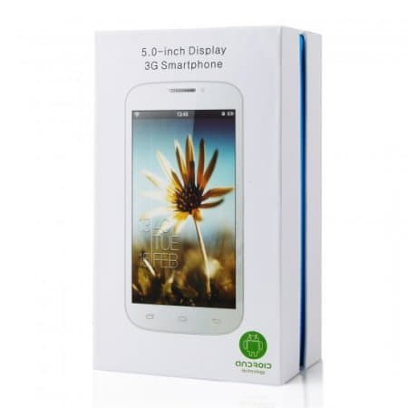 Tengda 9006 Smartphone Android 4.2 MTK6582 Quad Core 5.0 Inch Gesture Sensing 3G White