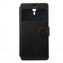 Quality Flip Cover Case Stand Case Magnet Closure for JIAYU S3 Smartphone Black