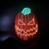 Halloween Easter Party Ball Pumpkin Head Scary LED Glowing Mask