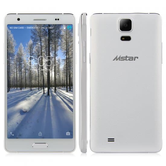 Mstar M1 4G Smartphone Android 5.0 MTK6752 Octa Core 1GB 16GB 5.5 Inch HD Screen White