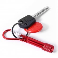 Mini Portable Flashlight Torch LED Zoom Outdoor Keychain Hook Camping Light LED Lantern Lamp Randomly Color