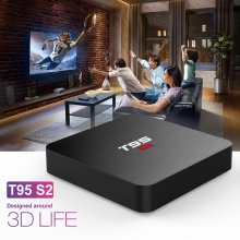 T95 S2 Andorid 7.1 TV Box 1GB+8GB Amlogic S905W Quad Core 2.4GHz WiFi 4K Set-top Box Media Player
