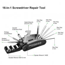 16-in-1 Mountain Bike Multi-tool Hex Screwdriver Wrench