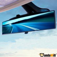 11.8 Inch Curved Surface Panoramic Rearview Clip-On Mirror Blue Mirror wholesale
