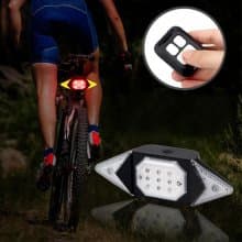 Smart Bike Turning Signal Light USB Rechargeable Bicycle Taillight Rear Light Remote Control LED Warning Lamp Cycling Accessory