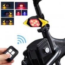 Smart Bike Turning Signal Light USB Rechargeable Bicycle Taillight Rear Light Remote Control LED Warning Lamp Cycling Accessory