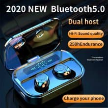 IPX7 Waterproof Wireless Earphone HiFi 5D Stereo Earbuds Gaming Sport Headset with LED Power Display Charging Box for Cellphone