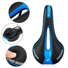 Silicone Gel Extra Soft Bicycle MTB Saddle Cushion Bicycle Hollow Saddle Cycling Road Mountain Bike Seat Bicycle Accessories - White Black