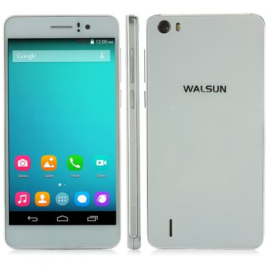 WALSUN X6 Smartphone Android 4.4 MTK6582 5.0 Inch 3G Gesture Sensing Smart Wake White - Click Image to Close