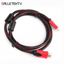 High Quality High Speed HDMI Cable Gold Plated Connection with Red, black and white mesh 1080P 1.5M