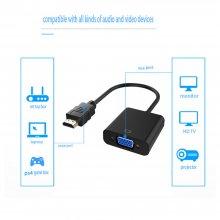 HDMI to VGA Cable With Audio Power Adapter Male To Female Video Converter 1080P For HDMI2VGA PC Laptop PS3/4 STB