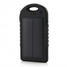 12000mAh Waterproof USB Solar Charger Power Bank Shakeproof Dust Proof Black