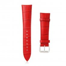 Crocodile Split Leather Buckle Watch Bands Straps For Apple Watch 38mm&42mm Red