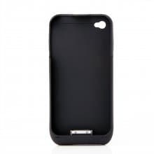 3000mAh Power Bank Back Case Phone Stand for iPhone 4 4S Black