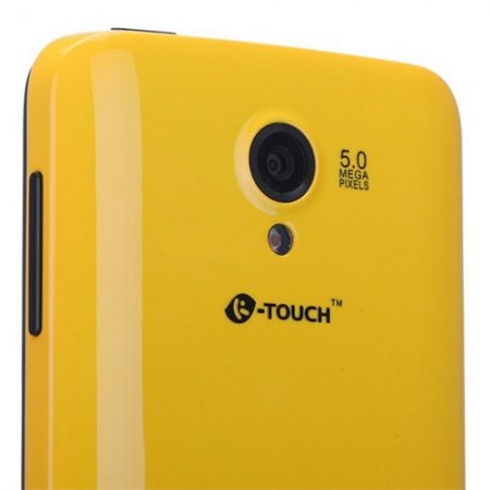 K-Touch T6 Smartphone Android 4.0 LC1810 Dual Core 4GB 4.5 Inch 5.0MP Camera GPS- Yellow & Black