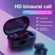 Noise Cancelling Wireless Earphone Waterproof Sports Fitness earbuds Hifi 6D Stereo  Headset LED Display Headphones for All Smart Phones​​​​​​​