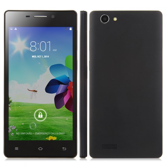 X2 Smartphone Android 4.4 MTK6572W 5.0 Inch QHD Screen Smart Wake Black - Click Image to Close