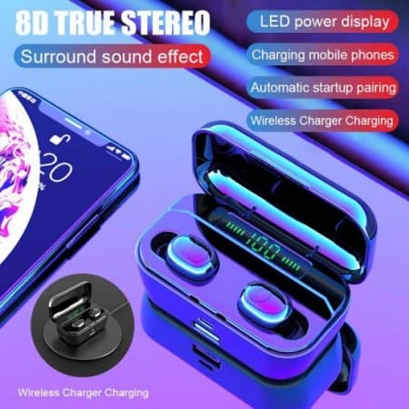 TWS HiFi 5D Stereo Earphone LED Display Headset Touch Control Mini Earbuds Wireless Headphones With 3500mAh Charging Box For Smart Phone