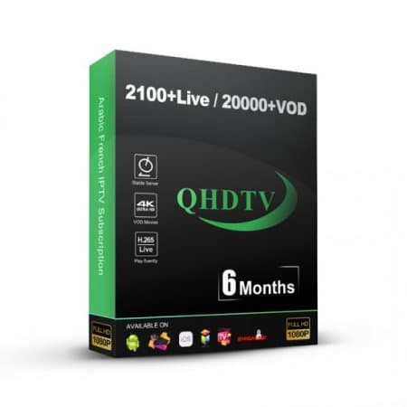 QHDTV Code 6 Month IPTV France Arabic IPTV Subscription Support Android Mag smartv M3u Free test