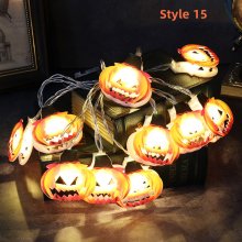 Halloween Decoration LED Light String Pumpkin Skull Eyeball Light String Halloween Dress Up Props Pendant