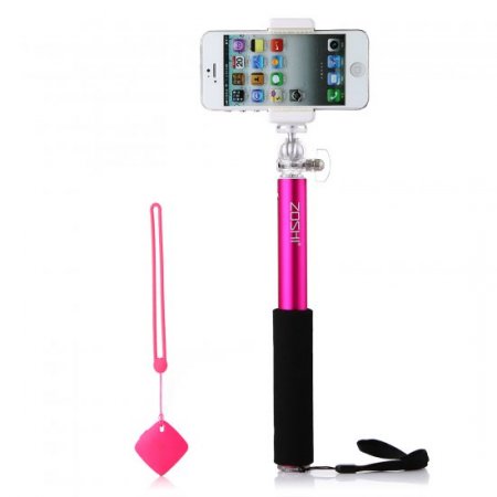 ZOSHI S1 Seleie Mini Bluetooth Monopod Selfie Stick for iOS Android Smartphones Rose
