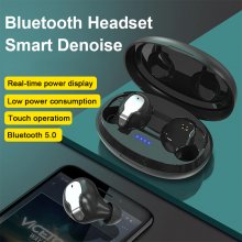 Bluetooth 5.0 Sport Headphones 9D Sound Earbuds Smart HD Call Touch-Control Earphone Real-Time Power Display