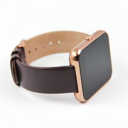 Zeblaze Rover Smart Watch Toughened OGS Panel MTK2501 BT4.0 Premium Leather Strap Gold