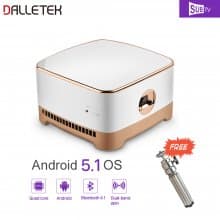 Wireless Beam Mini Projector Android 5.1 System Micro HDMI Video Input 5Ghz WiFi & Bluetooth 4.1 With One Year Global SUBTV IPTV Subscription