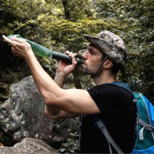 Portable Water Purifier Outdoor Water Filtration System for Wildness Camping & Hiking Survival Relief Support