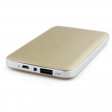 6000mAh 5V 2A Ultra-thin Power Bank for iPhone iPad Mobile Phone Champagne