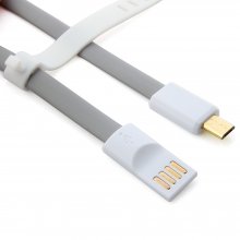 1.2M Flat USB Data Cable with Magnetic Connector Color Randomly