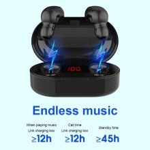 Noise Cancelling Wireless Earphone Waterproof Sports Fitness earbuds Hifi 6D Stereo  Headset LED Display Headphones for All Smart Phones​​​​​​​
