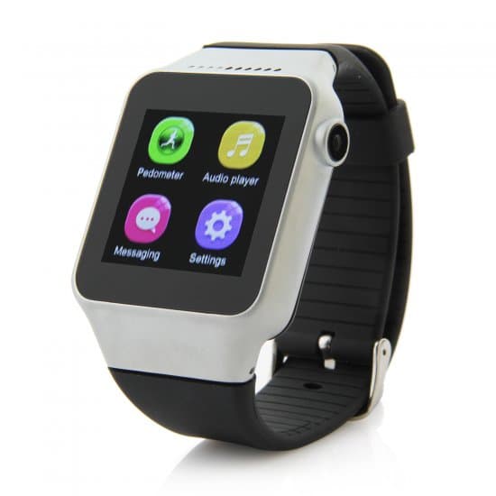S39 Smart Watch Phone 1.54 Inch Touch Screen Bluetooth Camera FM Black+Silver - Click Image to Close