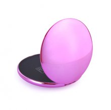 Fashion Lady Cosmetic Mirror 7000mAh USB External Power Bank for Smartphones Rosy
