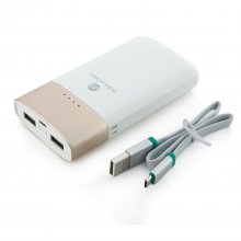 ADO KPOW8 9000mAh QC2.0 Two-way Quick Charge Power Bank Dual USB Output White