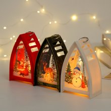 3pc/lot Christmas decoration supplies led candle lights Christmas hanging lights children portable retro window ornaments