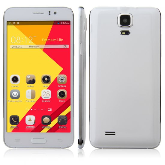 JIAKE G9200 Smartphone 5.0 Inch QHD MTK6572W Dual Core Android 4.4 Smart Wake White - Click Image to Close