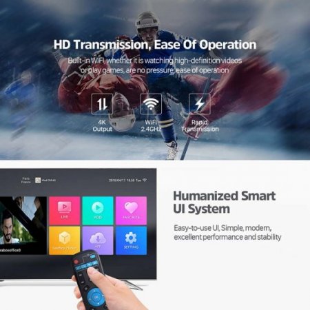 Android TV Box Leadcool QHDTV IPTV avec Full HD French IPTV 4K Media Player