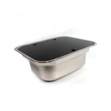 Kitchen Stainless Steel Sinks Caravan Sink RV Camper Sink With a Right Angle Drainer Folding Faucet Glass Cover