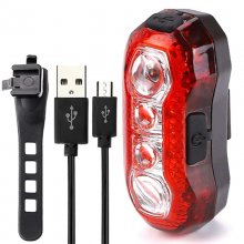 Bike Taillight USB Rechargeable Bike Rear Tail Light Easy Install 5 Modes Bicycle Safety Warning Lamp Cycling Accessories
