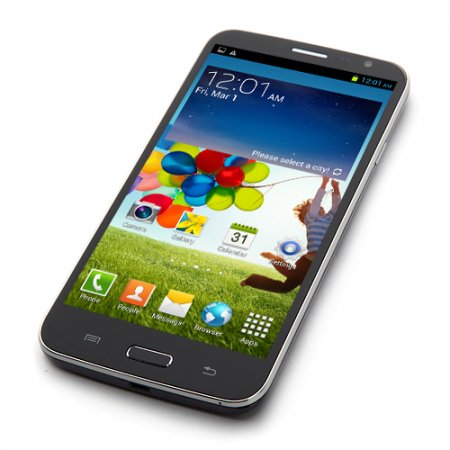 N9600 Smartphone Android 4.2 MTK6589T Quad Core 6.0 Inch 1GB 16GB HD Screen Gesture Sensing- Blue