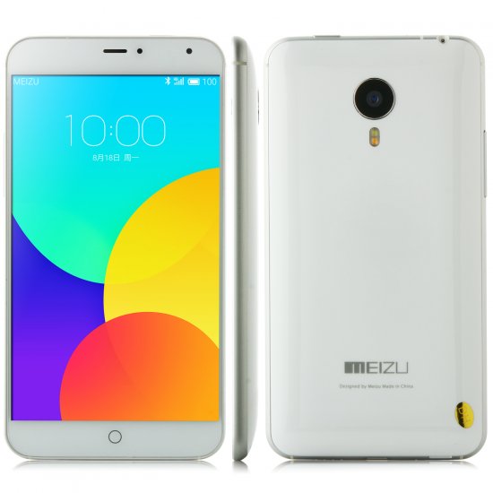 MEIZU MX4 Smartphone 4G MTK6595 5.36 Inch Gorilla Glass Screen 2GB 32GB Flyme 4.0 White - Click Image to Close