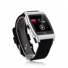 U Watch UX Bluetooth Watch Heart Rate Monitor for iOS And Android Smartphones Silver