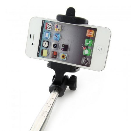 Dispho Original Bluetooth Selfie Stick Integrated Foldable Smart Shooting Aid Black