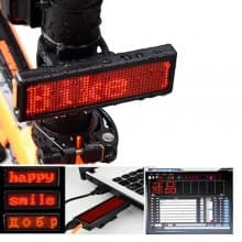 Outdoor Bike Warning Light Bicycle Taillight Advertising Lamp USB Charging for Backpack Helmet