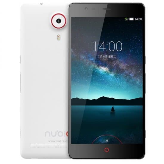 ZTE Nubia Z7 4G Smartphone 3GB 32GB 5.5 Inch 2K Screen Snapdragon 801 2.5GHz White - Click Image to Close